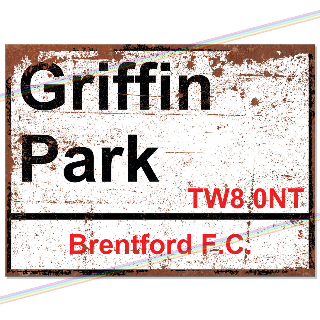 GRIFFIN PARK BRENTFORD FC FOOTBALL METAL SIGNS