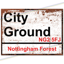 Load image into Gallery viewer, CITY GROUND NOTTINGHAM FOREST FOOTBALL METAL SIGNS
