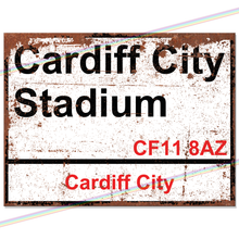 Load image into Gallery viewer, CARDIFF CITY STADIUM FOOTBALL METAL SIGNS
