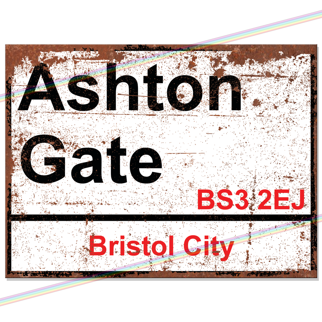 ASHTON GATE BRISTOL CITY FOOTBALL METAL SIGNS