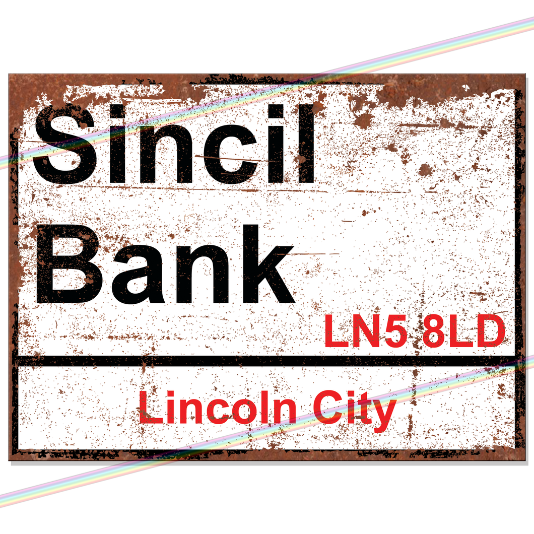 SINCIL BANK LINCOLN CITY FOOTBALL METAL SIGNS