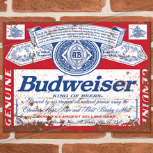 Load image into Gallery viewer, BUDWEISER METAL SIGNS
