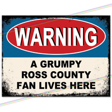 Load image into Gallery viewer, ROSS COUNTY GRUMPY FAN FOOTBALL METAL SIGNS
