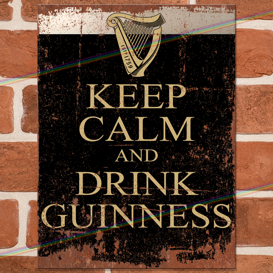 KEEP CALM AND DRINK GUINNESS METAL SIGNS