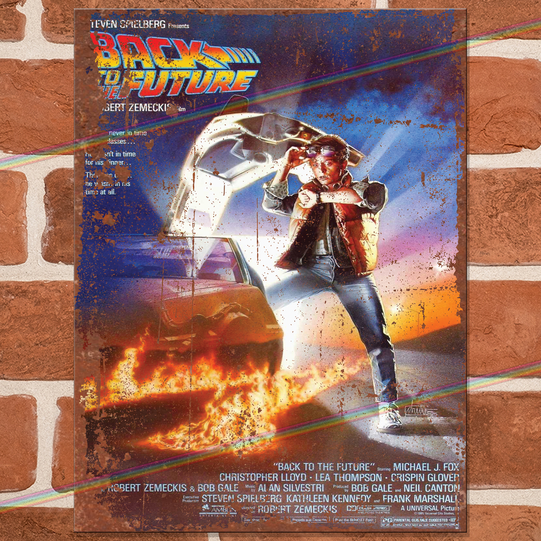 BACK TO THE FUTURE MOVIE METAL SIGNS