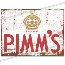 Load image into Gallery viewer, PIMMS METAL SIGNS
