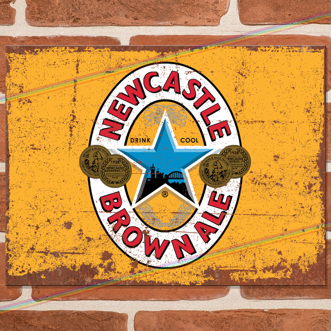 NEWCASTLE BROWN ALE METAL SIGNS