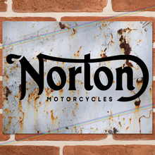 Load image into Gallery viewer, NORTON MOTORCYCLES (LOGO) METAL SIGNS
