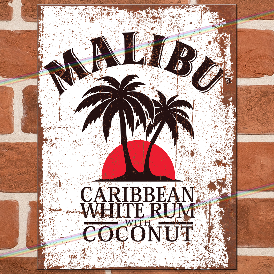 MALIBU RUM METAL SIGNS