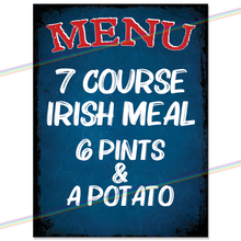 Load image into Gallery viewer, 7 COURSE IRISH MEAL METAL SIGNS
