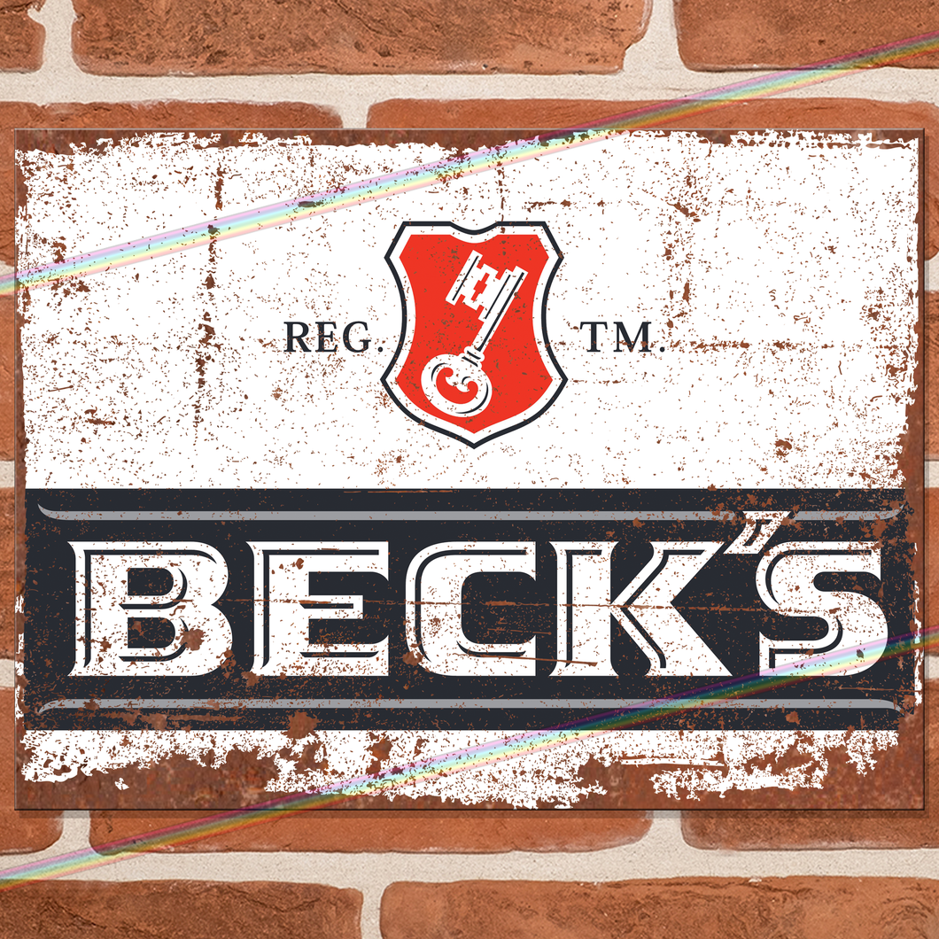 BECKS LOGO METAL SIGNS