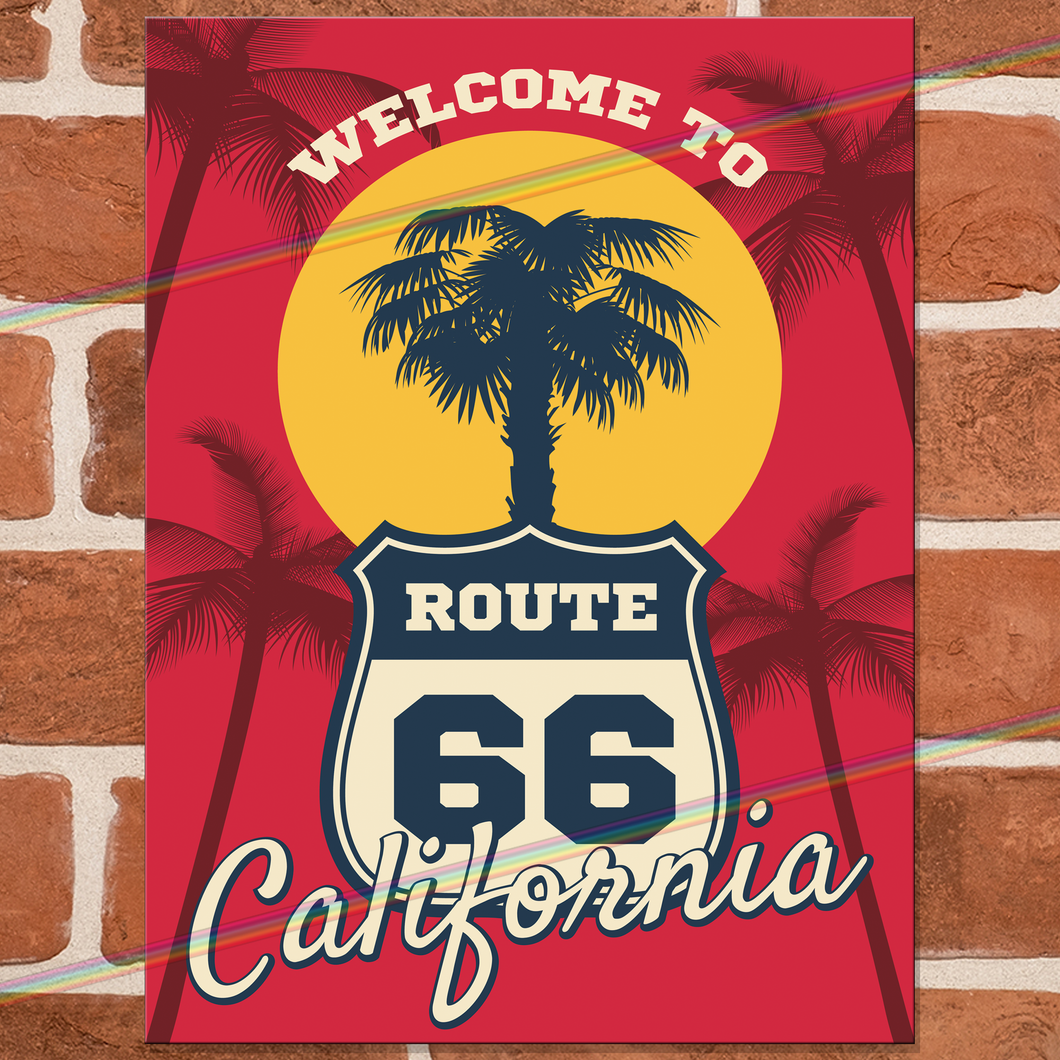 ROUTE 66 CALIFORNIA METAL SIGNS