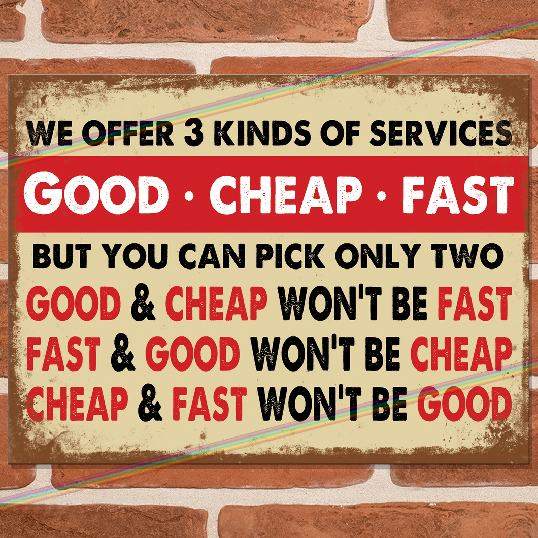 GOOD CHEAP FAST METAL SIGNS