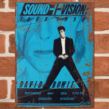 Load image into Gallery viewer, DAVID BOWIE SOUND + VISION TOUR 1990 METAL SIGNS
