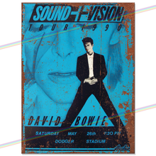 Load image into Gallery viewer, DAVID BOWIE SOUND + VISION TOUR 1990 METAL SIGNS

