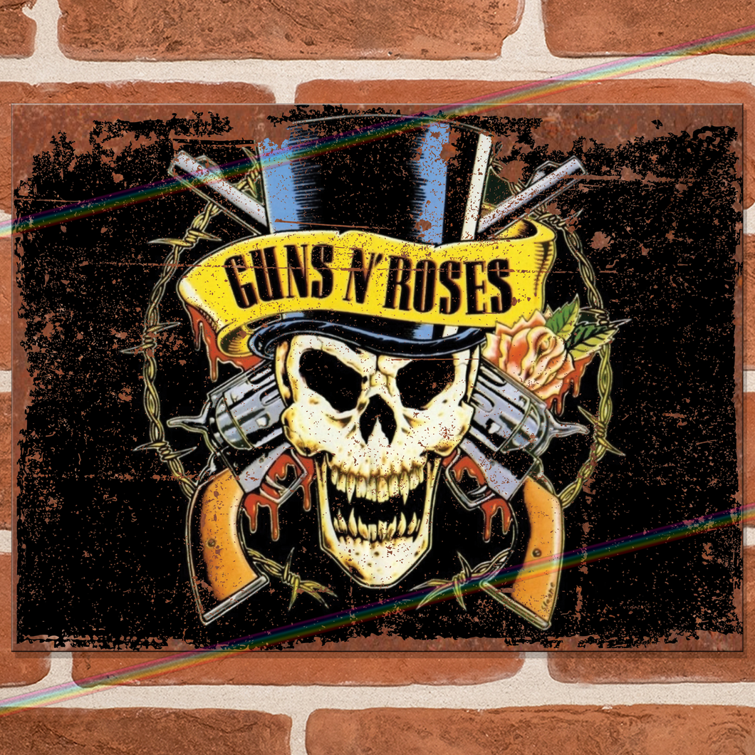 GUNS N ROSES (SKULL) METAL SIGNS