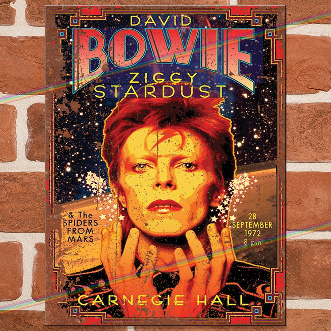 DAVID BOWIE ZIGGY STARDUST METAL SIGNS
