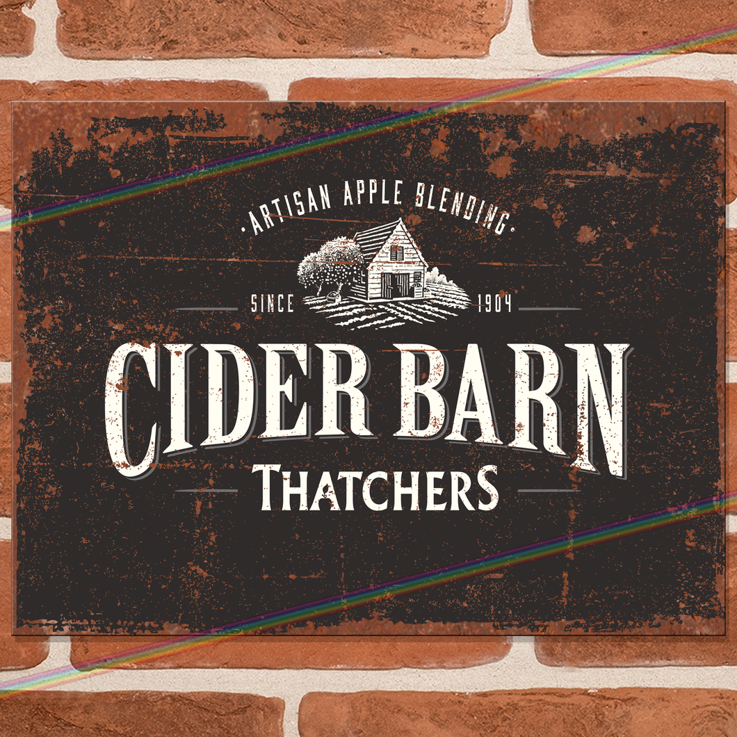THATCHERS CIDER BARN METAL SIGNS