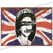 Load image into Gallery viewer, SEX PISTOLS GOD SAVE THE QUEEN METAL SIGNS

