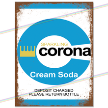 Load image into Gallery viewer, CORONA CREAM SODA METAL SIGNS
