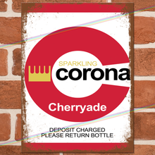 Load image into Gallery viewer, CORONA CHERRYADE METAL SIGNS
