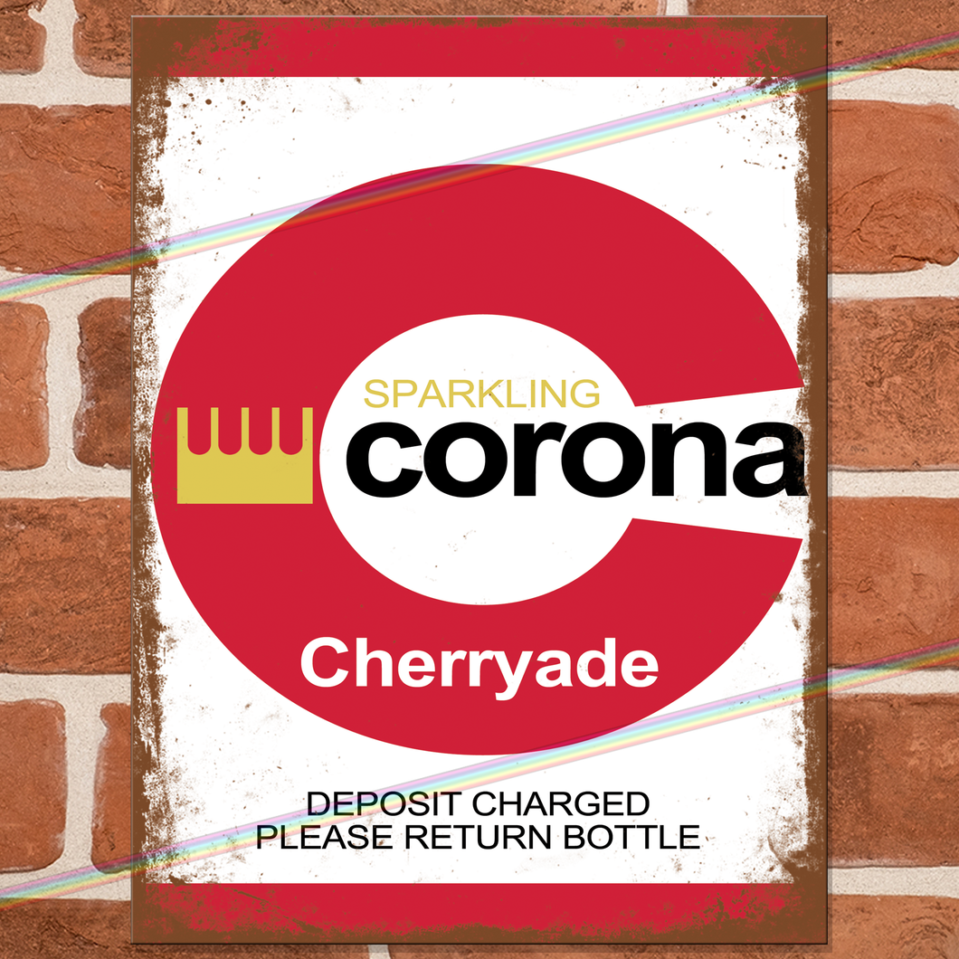 CORONA CHERRYADE METAL SIGNS
