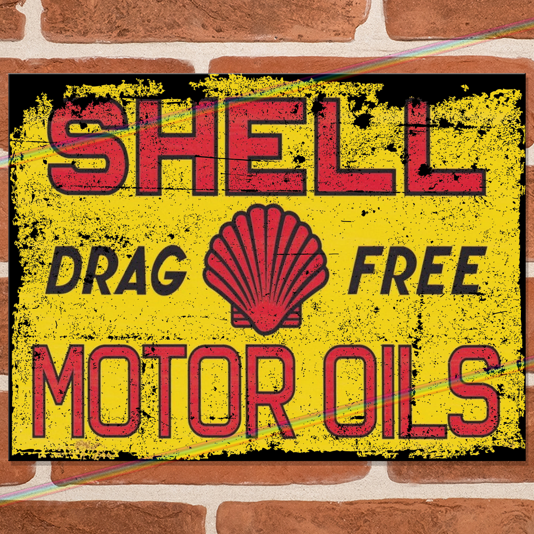 SHELL MOTOR OILS METAL SIGNS