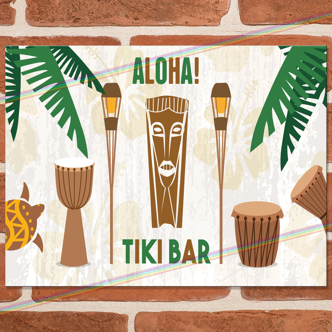TIKI BAR (ALOHA) METAL SIGNS