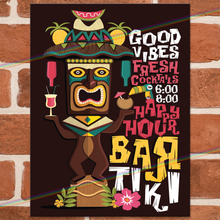 Load image into Gallery viewer, TIKI BAR (GOOD VIBES) METAL SIGNS
