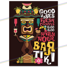 Load image into Gallery viewer, TIKI BAR (GOOD VIBES) METAL SIGNS
