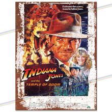 Load image into Gallery viewer, INDIANA JONES AND THE TEMPLE OF DOOM MOVIE METAL SIGNS
