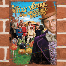 Load image into Gallery viewer, WILLY WONKA &amp; THE CHOCOLATE FACTORY MOVIE METAL SIGNS
