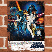 Load image into Gallery viewer, STAR WARS A NEW HOPE (1977) MOVIE METAL SIGNS
