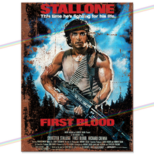 Load image into Gallery viewer, RAMBO FIRST BLOOD MOVIE METAL SIGNS
