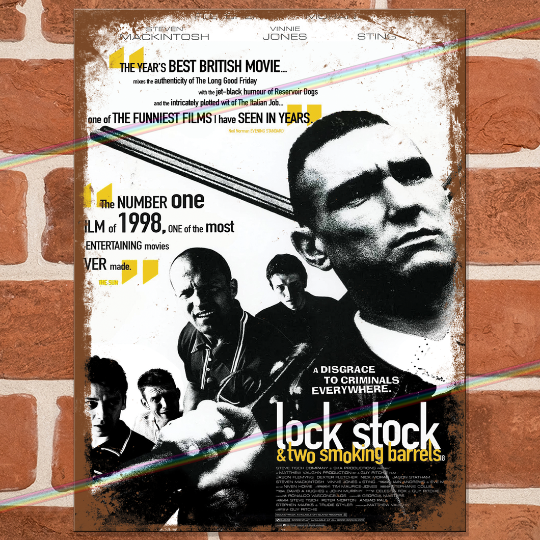 LOCK STOCK AND TWO SMOKING BARRELS MOVIE METAL SIGNS