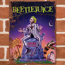 Load image into Gallery viewer, BEETLEJUICE MOVIE METAL SIGNS
