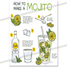 Load image into Gallery viewer, MOJITO COCKTAIL RECIPE METAL SIGNS
