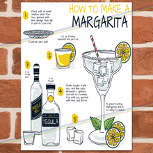 Load image into Gallery viewer, MARGARITA COCKTAIL RECIPE METAL SIGNS
