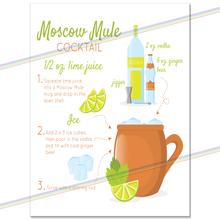 Load image into Gallery viewer, MOSCOW MULE COCKTAIL RECIPE METAL SIGNS
