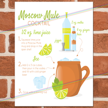 Load image into Gallery viewer, MOSCOW MULE COCKTAIL RECIPE METAL SIGNS

