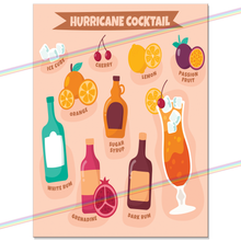 Load image into Gallery viewer, HURRICANE COCKTAIL RECIPE METAL SIGNS

