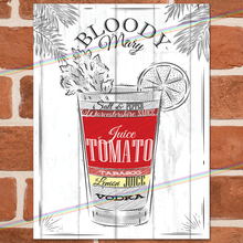 Load image into Gallery viewer, BLOODY MARY COCKTAIL RECIPE METAL SIGNS
