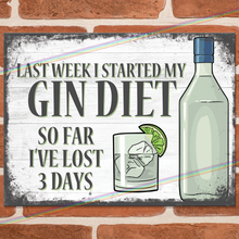 Load image into Gallery viewer, GIN DIET METAL SIGNS
