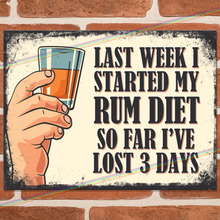 Load image into Gallery viewer, RUM DIET METAL SIGNS
