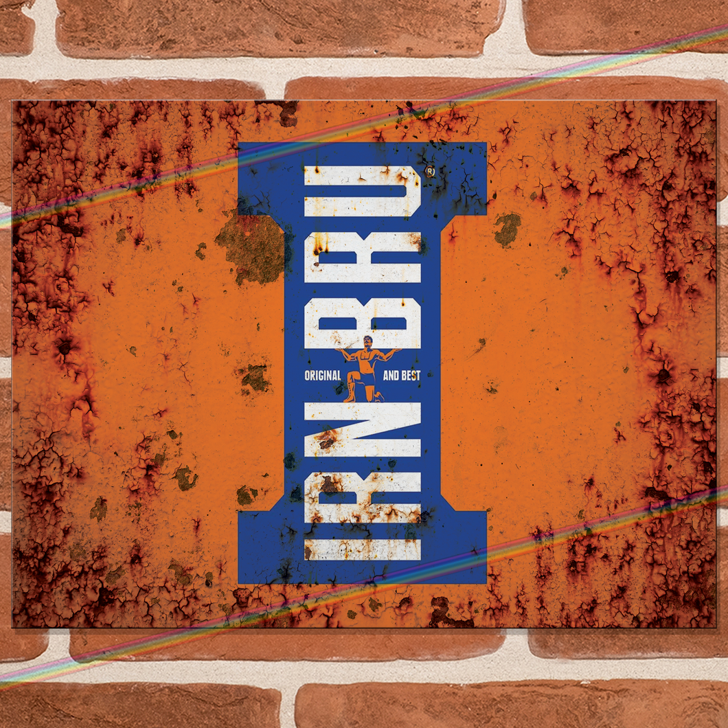 IRN BRU LOGO METAL SIGNS